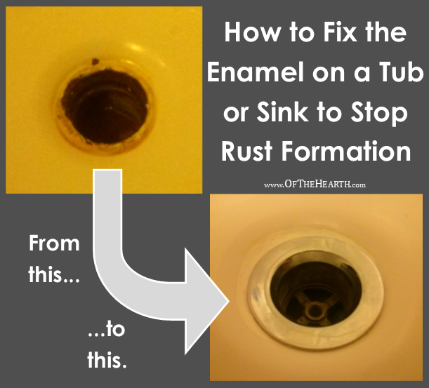 Enamel On A Bathtub To Stop Rust Formation, How To Remove Rust Stains From Bathtub Drain